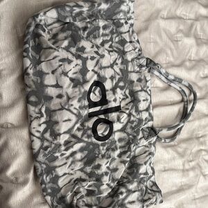 Alo Opal Gray Tie-Dye Canvas Weekender Tote